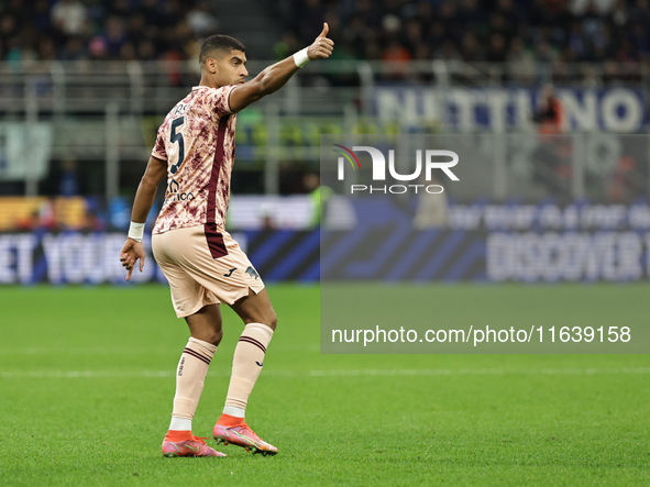 Adam Masina participates in the Serie A 2024-2025 match between Inter and Torino in Milano, Italy, on October 5, 2024. 