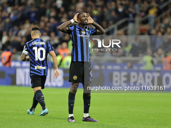 Marcus Thuram during the Serie A 2024-2025 match between Inter and Torino in Milano, Italy, on October 5, 2024 