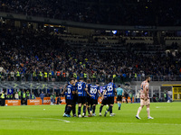 Marcus Thuram celebrates after scoring a goal during the Serie A football match between FC Internazionale and Torino FC at Stadio Giuseppe M...