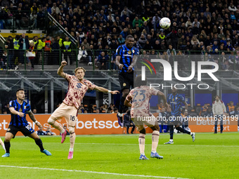 Marcus Thuram plays during the Serie A match between FC Internazionale and Torino FC at Stadio Giuseppe Meazza in Milano, Italy, on October...