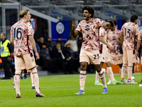 Saul Coco plays during the Serie A match between FC Internazionale and Torino FC in Milano, Italy, on October 5, 2024, at Stadio Giuseppe Me...