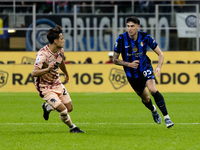 Alessandro Bastoni plays during the Serie A match between FC Internazionale and Torino FC at Stadio Giuseppe Meazza in Milano, Italy, on Oct...