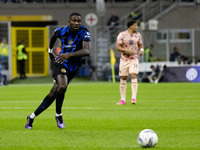 Marcus Thuram plays during the Serie A match between FC Internazionale and Torino FC at Stadio Giuseppe Meazza in Milano, Italy, on October...