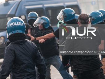 Clashes with the police and pro-Palestine demonstrations occur during the pro-Palestinian demonstration calling for an end to Israeli attack...