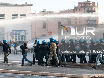 Clashes with the police and pro-Palestine demonstrations occur during the pro-Palestinian demonstration calling for an end to Israeli attack...