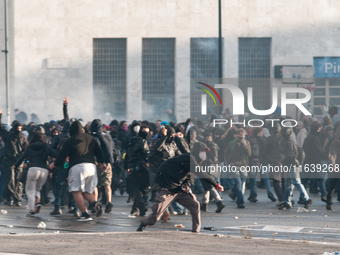 Clashes with the police and pro-Palestine demonstrations occur during the pro-Palestinian demonstration calling for an end to Israeli attack...