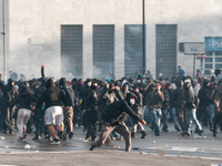 Clashes with the police and pro-Palestine demonstrations occur during the pro-Palestinian demonstration calling for an end to Israeli attack...