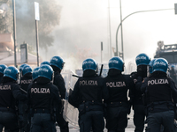 Clashes with the police and pro-Palestine demonstrations occur during the pro-Palestinian demonstration calling for an end to Israeli attack...