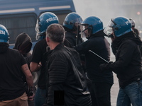 Clashes with the police and pro-Palestine demonstrations occur during the pro-Palestinian demonstration calling for an end to Israeli attack...