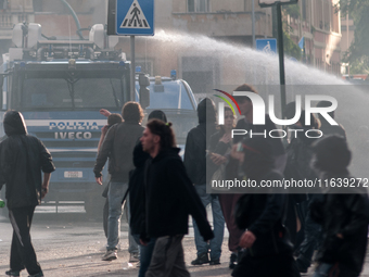 Clashes with the police and pro-Palestine demonstrations occur during the pro-Palestinian demonstration calling for an end to Israeli attack...