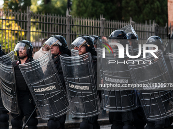 Clashes with the police and pro-Palestine demonstrations occur during the pro-Palestinian demonstration calling for an end to Israeli attack...