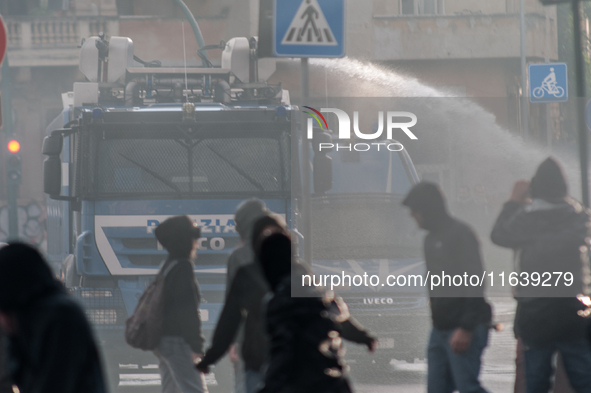 Clashes with the police and pro-Palestine demonstrations occur during the pro-Palestinian demonstration calling for an end to Israeli attack...