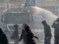 Clashes with the police and pro-Palestine demonstrations occur during the pro-Palestinian demonstration calling for an end to Israeli attack...