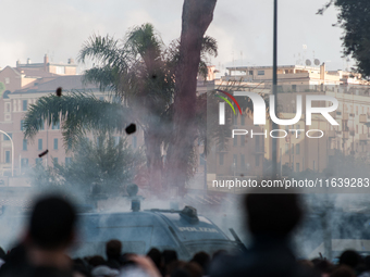 Clashes with the police and pro-Palestine demonstrations occur during the pro-Palestinian demonstration calling for an end to Israeli attack...