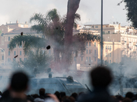 Clashes with the police and pro-Palestine demonstrations occur during the pro-Palestinian demonstration calling for an end to Israeli attack...