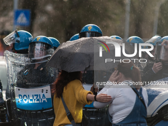 Clashes with the police and pro-Palestine demonstrations occur during the pro-Palestinian demonstration calling for an end to Israeli attack...