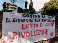 People from some Palestinian associations in Italy participate in a national pro-Palestine demonstration in Rome, Italy, on October 5, 2024,...