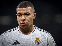 Kylian Mbappe of Real Madrid CF is seen during the La Liga EA Sports 2024/25 football match between Real Madrid CF and Villarreal CF at Esta...