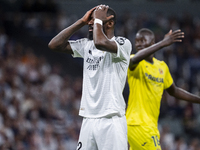 Antonio Rudiger of Real Madrid CF appears desperate during the La Liga EA Sports 2024/25 football match between Real Madrid CF and Villarrea...