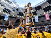 Bordegassos de Vilanova participate in the Concurs de Castells competition in Tarragona, Spain, on October 5, 2024. (