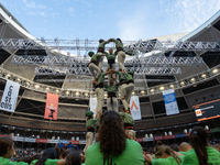 Castellers de Mollet participate in the Concurs de Castells competition in Tarragona, Spain, on October 5, 2024. (