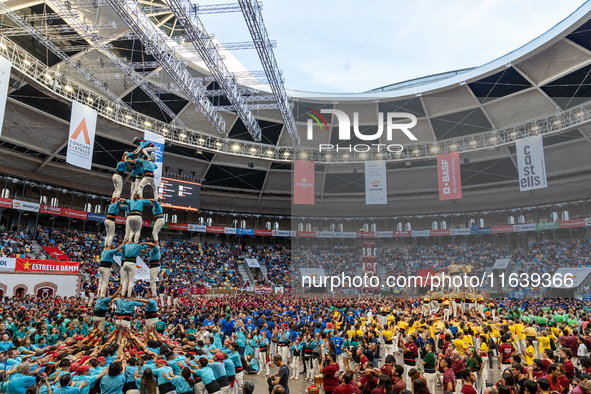 The Concurs de Castells competition takes place in Tarragona, Spain, on October 5, 2024. 