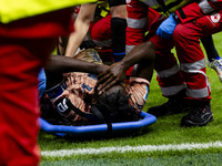 Duvan Zapata plays during the Serie A match between FC Internazionale and Torino FC in Milano, Italy, on October 5, 2024, at Stadio Giuseppe...