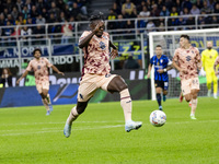 Duvan Zapata plays during the Serie A match between FC Internazionale and Torino FC in Milano, Italy, on October 5, 2024, at Stadio Giuseppe...