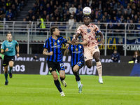 Duvan Zapata plays during the Serie A match between FC Internazionale and Torino FC in Milano, Italy, on October 5, 2024, at Stadio Giuseppe...