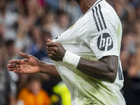 Vinicius Junior of Real Madrid CF celebrates his goal during the La Liga EA Sports 2024/25 football match between Real Madrid CF and Villarr...