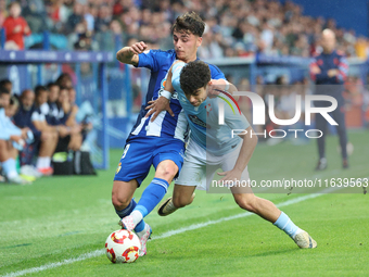 Yeray Cabanzon of SD Ponferradina is in action during the Spanish football 1st Federation Group 1, JOR 7, between SD Ponferradina and Celta...