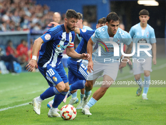 Borja Valle of SD Ponferradina is in action during the Spanish football 1st Federation Group 1, JOR 7, between SD Ponferradina and Celta For...