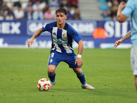 Yeray Cabanzon of SD Ponferradina is in action during the Spanish football 1 Federation Group 1, JOR 7, between SD Ponferradina and Celta Fo...