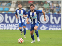 Alejandro Mula of SD Ponferradina is in action during the Spanish Football 1 Federation Group 1, JOR 7 match between SD Ponferradina and Cel...