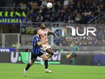 Duvan Zapata participates in the Serie A 2024-2025 match between Inter and Torino in Milano, Italy, on October 5, 2024. (