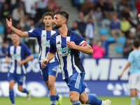 Borja Valle of SD Ponferradina plays during the Spanish football 1 Federation Group 1, JOR 7 match between SD Ponferradina and Celta Fortuna...