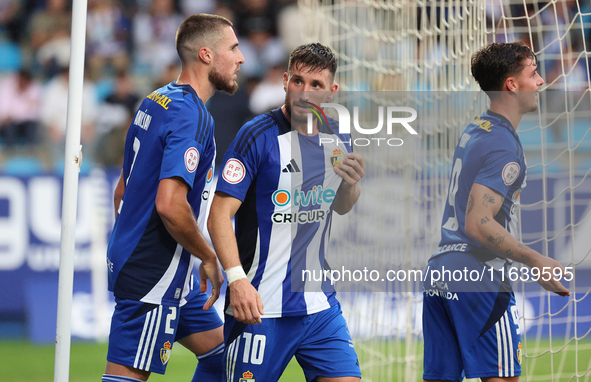 Borja Valle of SD Ponferradina is in action during the Spanish football 1st Federation Group 1, JOR 7, between SD Ponferradina and Celta For...