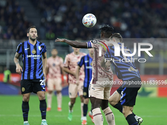 Duvan Zapata participates in the Serie A 2024-2025 match between Inter and Torino in Milano, Italy, on October 5, 2024. (