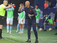 Fredi Alvarez, head coach of Celta Fortuna, is in action during the Spanish Football 1st Federation Group 1, JOR 7 match between SD Ponferra...