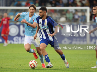 Vicente Esquerdo of SD Ponferradina is in action during the Spanish Football 1st Federation Group 1, JOR 7 match between SD Ponferradina and...