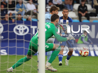 Ernesto Gomez of SD Ponferradina is in action during the Spanish football 1 Federation Group 1, JOR 7 match between SD Ponferradina and Celt...