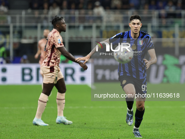 Alessandro Bastoni participates in the Serie A 2024-2025 match between Inter and Torino in Milano, Italy, on October 5, 2024. 