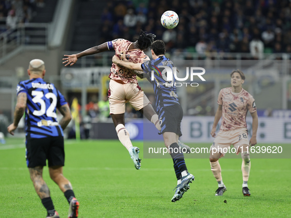 Duvan Zapata participates in the Serie A 2024-2025 match between Inter and Torino in Milano, Italy, on October 5, 2024. 