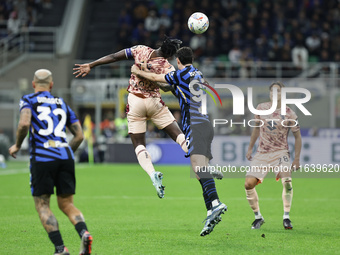 Duvan Zapata participates in the Serie A 2024-2025 match between Inter and Torino in Milano, Italy, on October 5, 2024. (