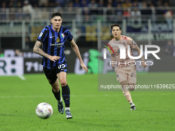 Alessandro Bastoni participates in the Serie A 2024-2025 match between Inter and Torino in Milano, Italy, on October 5, 2024. (