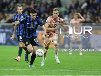 Alessandro Bastoni participates in the Serie A 2024-2025 match between Inter and Torino in Milano, Italy, on October 5, 2024. (