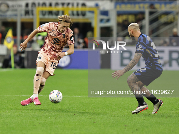 Marcus Pedersen participates in the Serie A 2024-2025 match between Inter and Torino in Milano, Italy, on October 5, 2024. 