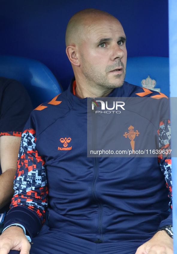 Fredi Alvarez is the head coach of Celta Fortuna during the Spanish Football 1st Federation Group 1, JOR 7, between SD Ponferradina and Celt...