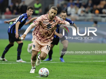 Nikola Vlasic participates in the Serie A 2024-2025 match between Inter and Torino in Milano, Italy, on October 5, 2024 (