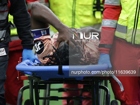 Duvan Zapata participates in the Serie A 2024-2025 match between Inter and Torino in Milano, Italy, on October 5, 2024. 